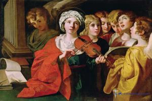 Jigsaw puzzle St. Cecilia with a Choir (oil on canvas) Domenichino