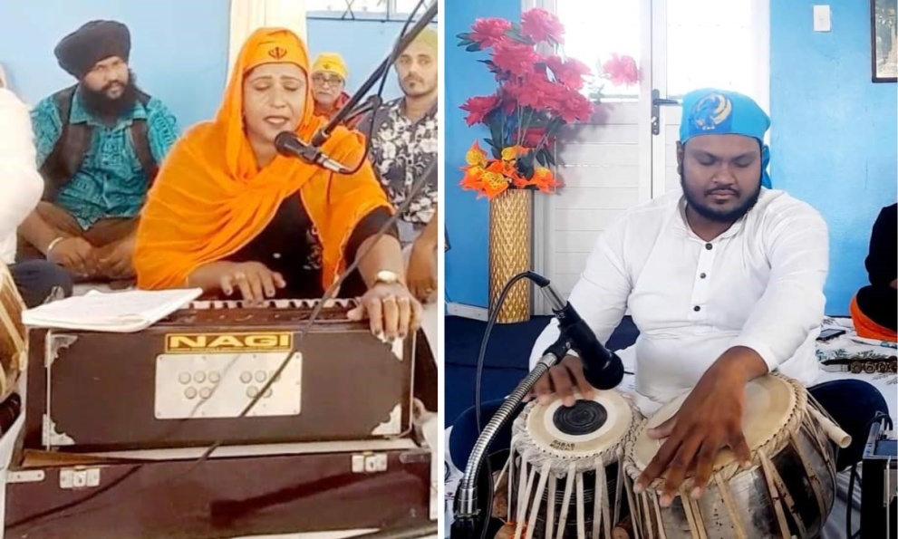Members singing kirtans at Sikh Gurudwara on creating Peace and love - Photo: Priscilla Magdalin