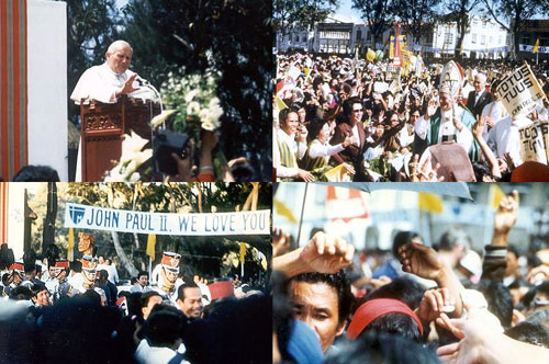 Pope John Paul II visits Baguio City, Philippines (1981). Photos courtesy of Robert S. Gardner.