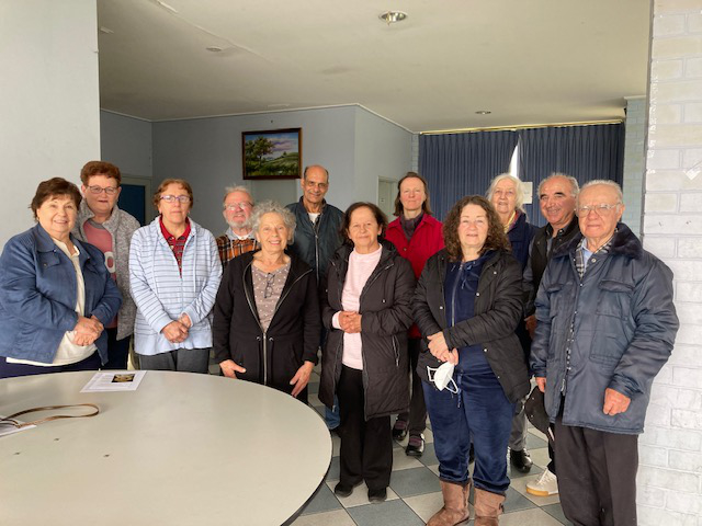 Sr Caroline Vaitkunas (back, fifth from left) shared stories with a group of parishioners - Photo:Sr Caroline Vaitkunas RSM