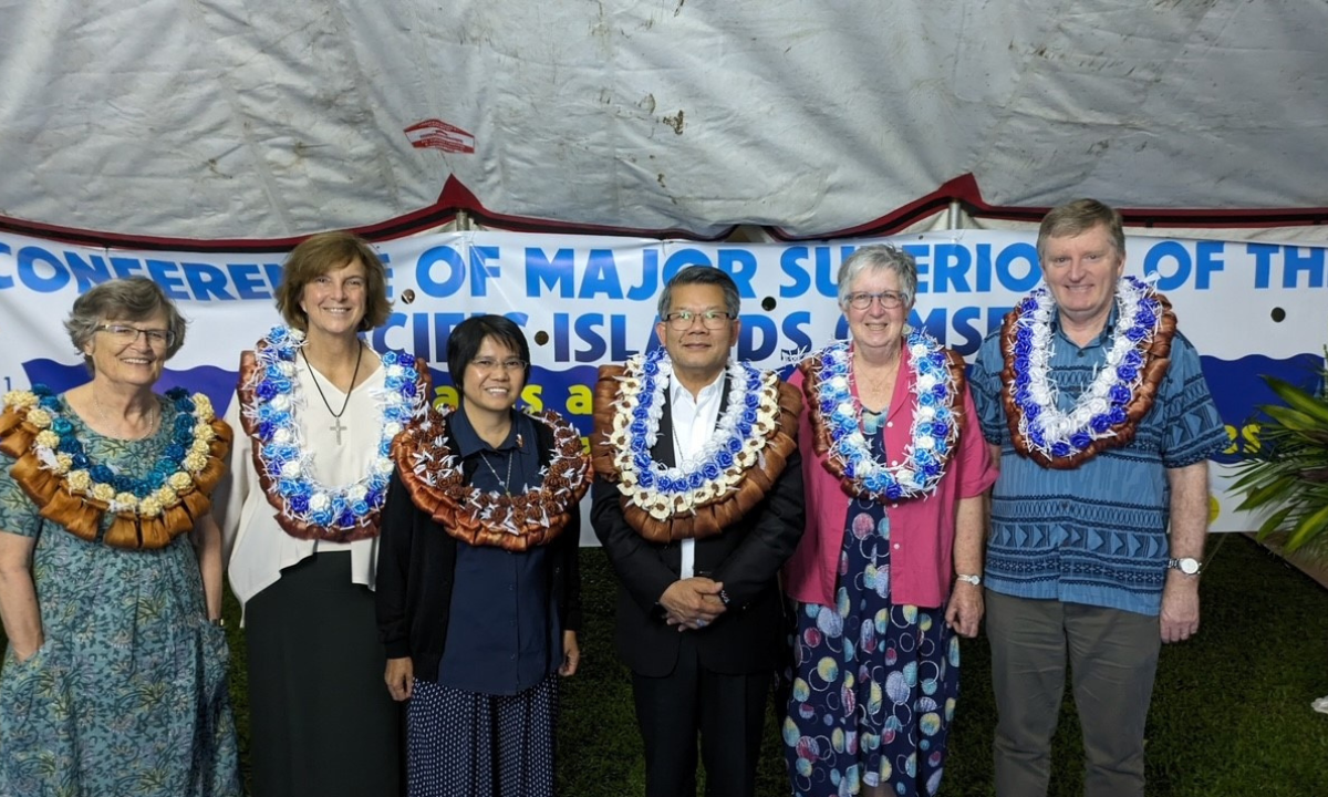 A Conference of Major Superiors of the Pacific Islands (CMSPI). Columban Regional Director of Oceania Fr Peter O'Neill (right)  - Photo: Sr. Colleen Jackson RSC