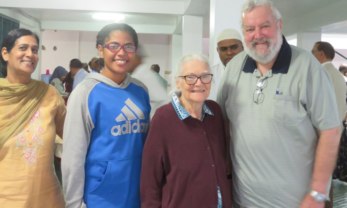 Priscilla Magdalin, IRD Coordinator in Fiji (left) was one of those who attended Fr Patrick's talk in Fiji - Photo: Fr Patrick McInerney