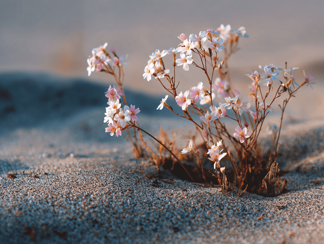 flowers in desert