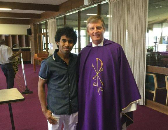 Natalino Dosreis (left with Fr Peter O'Neill (right). Photo: Fr Peter O'Neill SSC