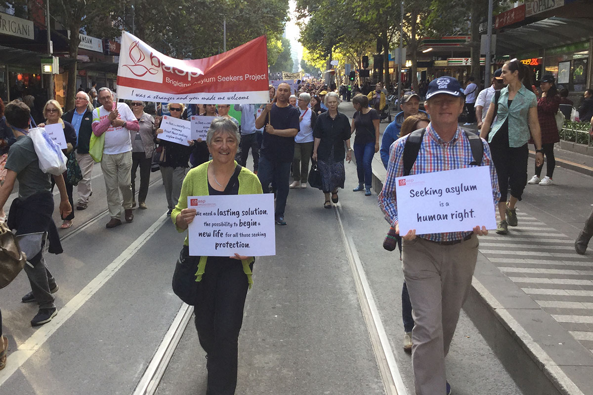 Justice for Refugees Palm Sunday Rally. Photo: St Columbans Mission Society