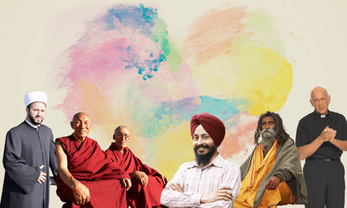 Religions at the Service of Fraternity in our world. Photos: canva.com