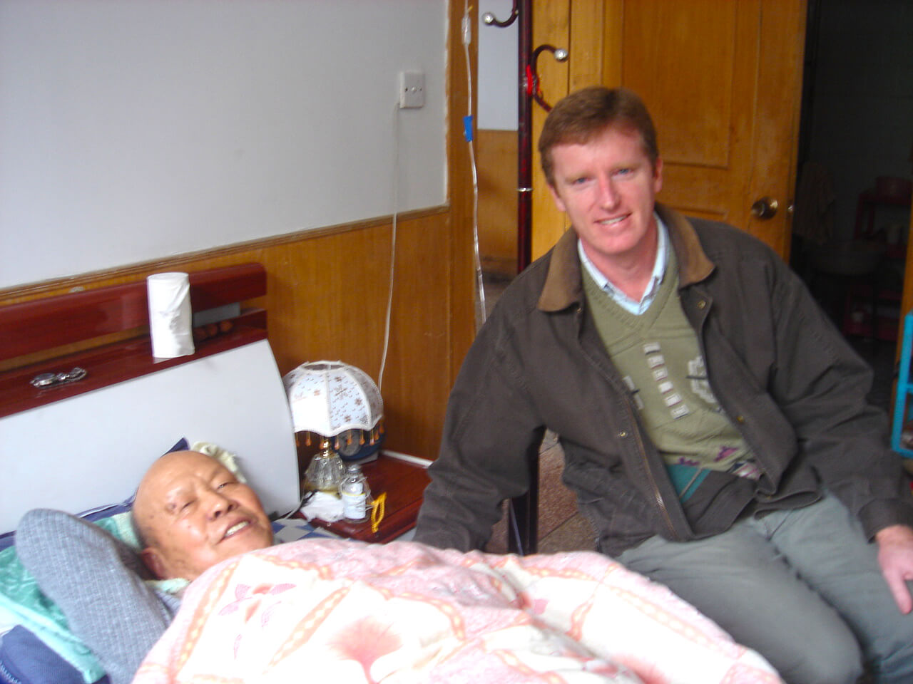 Columban Fr Kevin O’Neill with Bishop John Baptist. Photo: St Columbans Mission Society