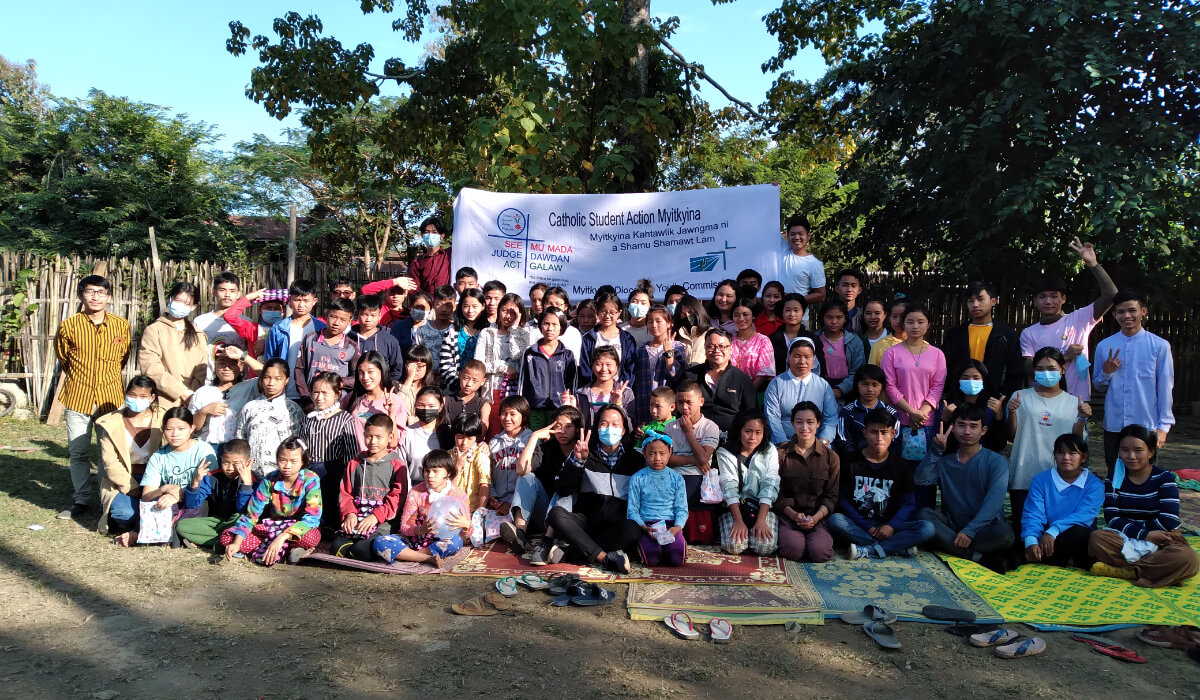 Catholic Student Action Myitkyina outreach program to an orphanage. Photo: Fr. Kurt Zion Pala SSC