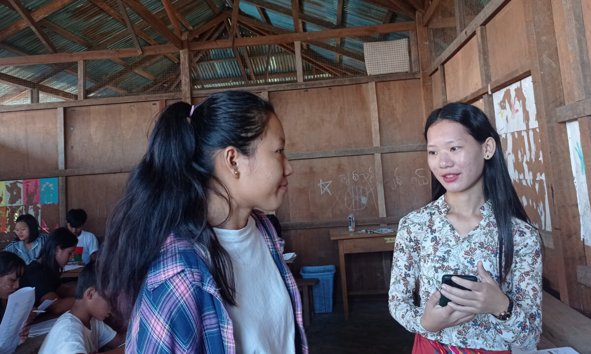 Mary with another volunteer. Photo: Fr. Kurt Zion Pala SSC