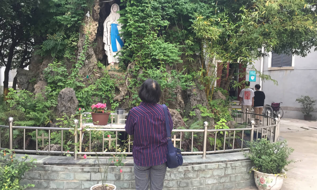 Our lady's grotto in Wuhan's Holy Family Church. Photo: Fr Dan Troy SSC