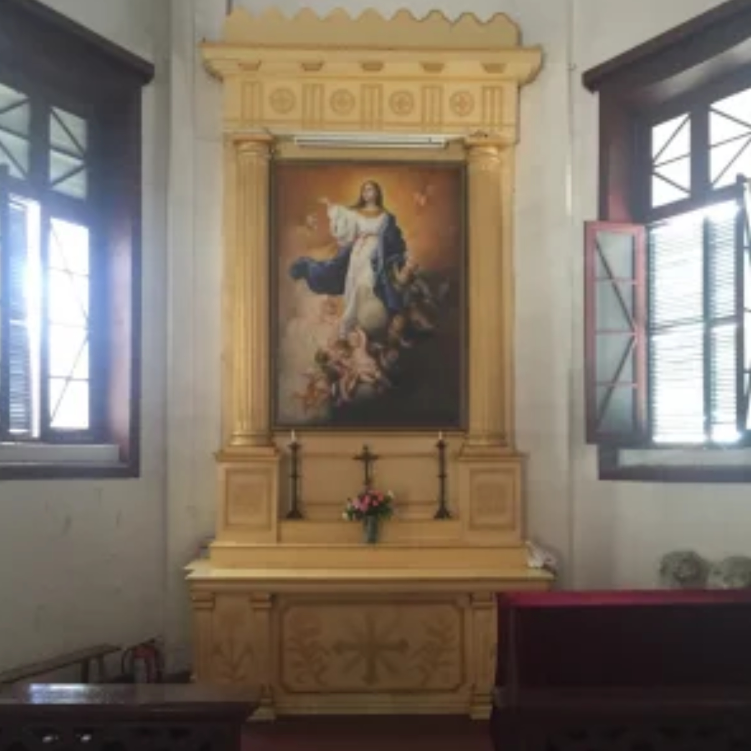 Assumption of Our Lady painting in Holy Family Church, Wuhan. 