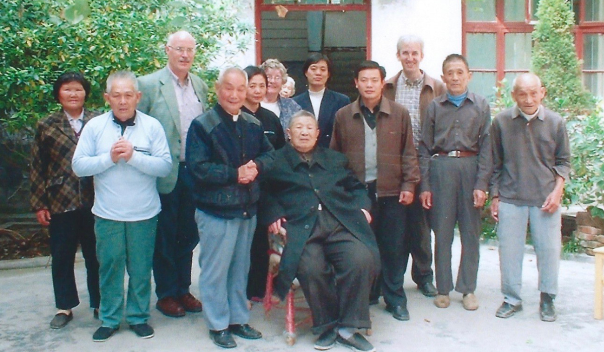 Bishop Peter Zhang Boren with local priests and sisters. Photo: Fr Dan Troy