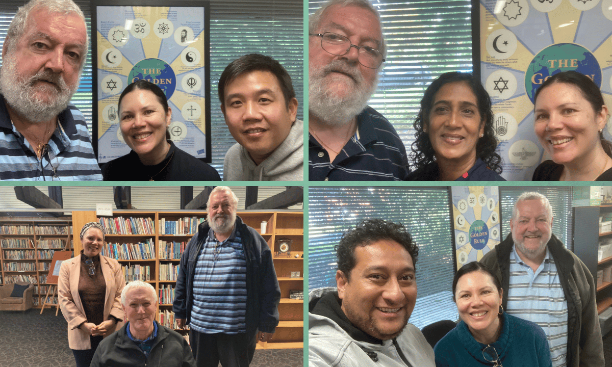 Kim and Fr Patrick from CCCMR with Columbans and co-workers on their visits to Sydney. Photo: CCCMR