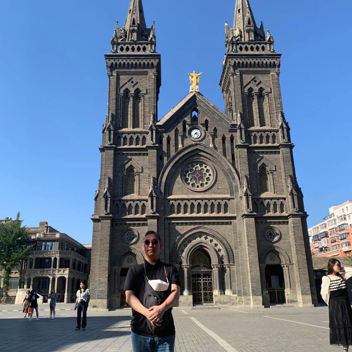 Fr Thomas Seungwon Nam in front of of Shenyang Cathedral. Photo: Fr Thomas Seungwon Nam
