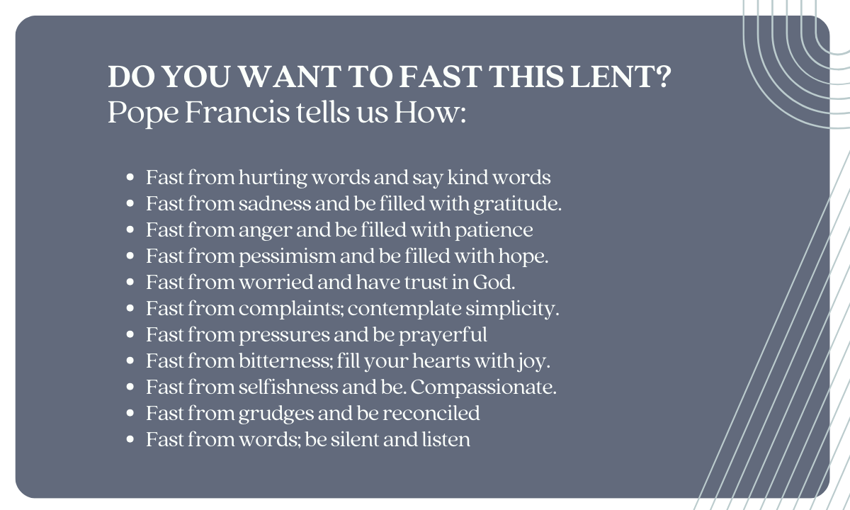 Fasting during Lent