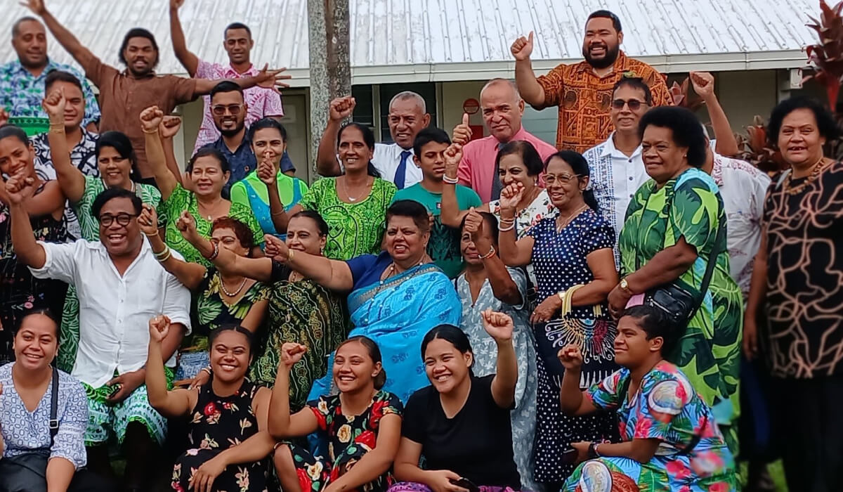 Photo: Members from different religions participate in eco event on biodiversity, co-hosted by the Columban Mission Office in Suva. 