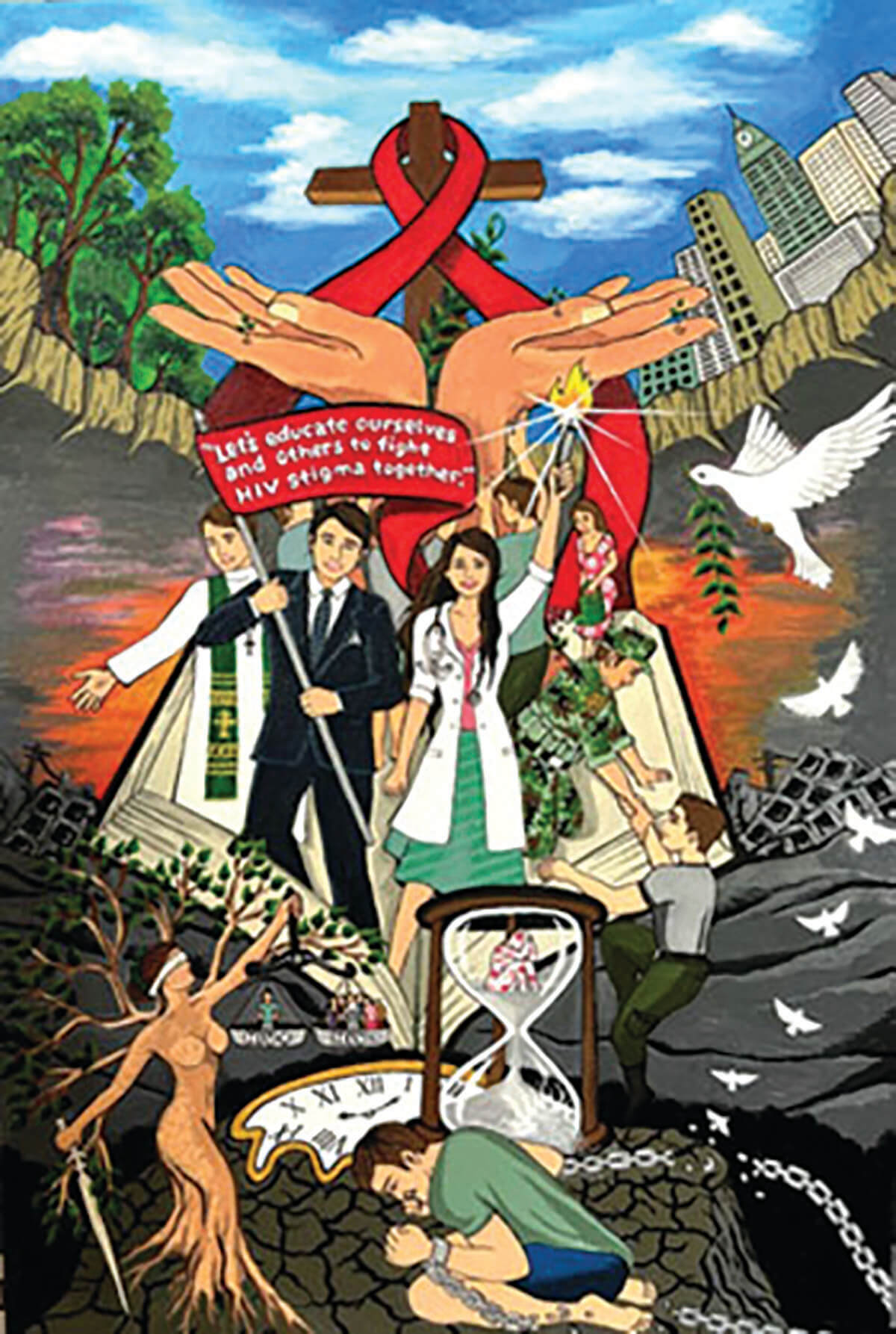 The winning entry was entitled “The Enlightenment,” created by Ms. Menchie Manikan.