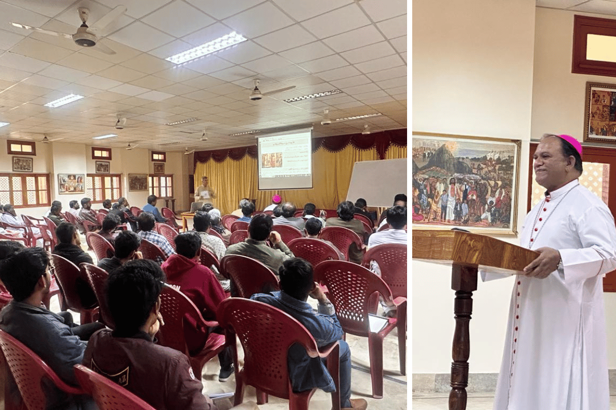 Bishop Samson Shukardin of the Catholic Diocese of Hyderabad launched the Environmental Stations of the Cross in four languages.