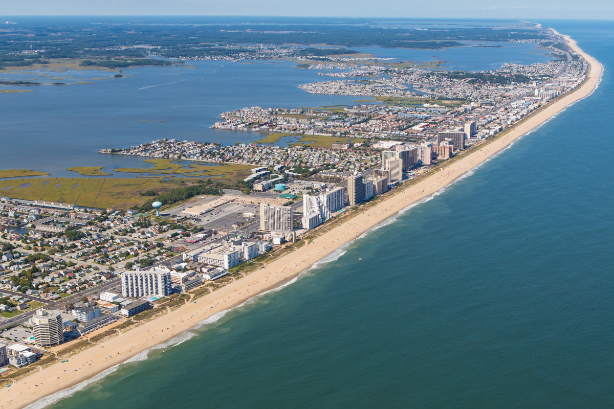 Arial view of Ocean City