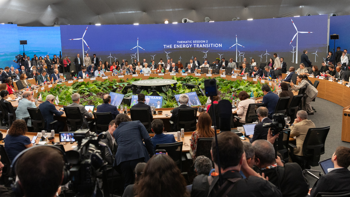 UN Secretary-General António Guterres speaks at Thematic Session 2 on the Energy Transition during the Belém Climate Summit.