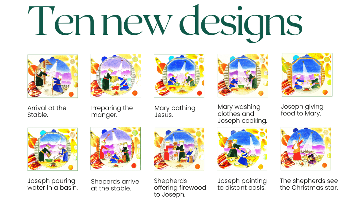Ten new designs of 2025 Subanen Christmas Cards.
