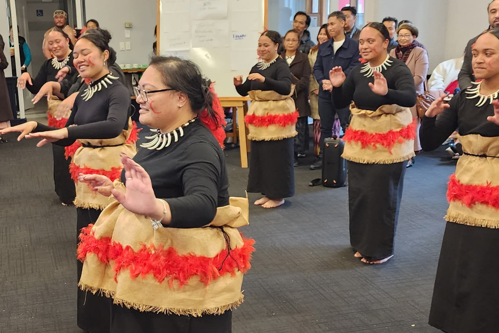 The Samoan/Tongan community performing their traditional dance. Photo: Fr Don Hornsey
