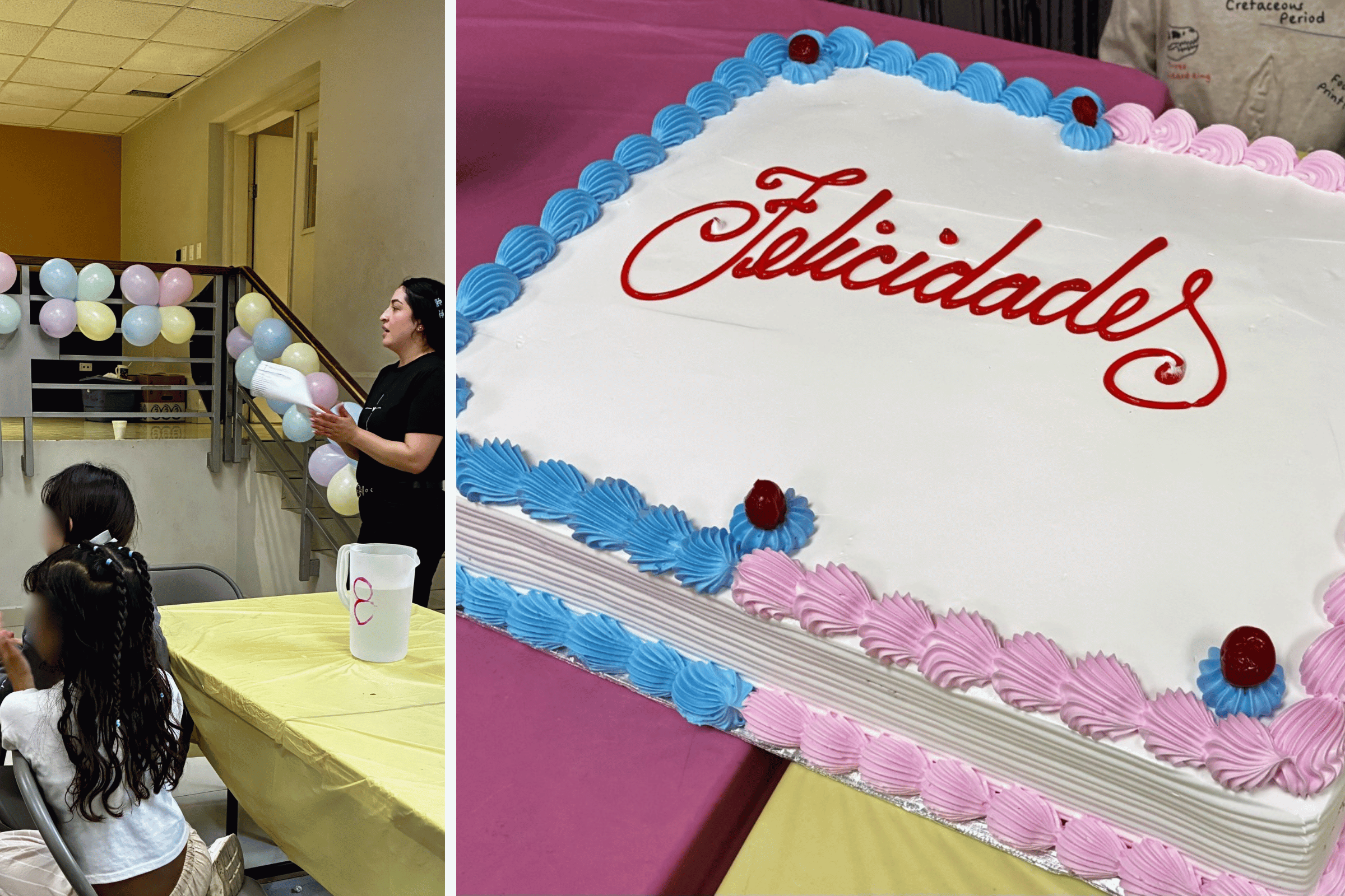 Birthday celebration at the Columban Border Ministry in the basement of the cathedral in Ciudad Juarez. Photo: Fr Alvaro Martinez