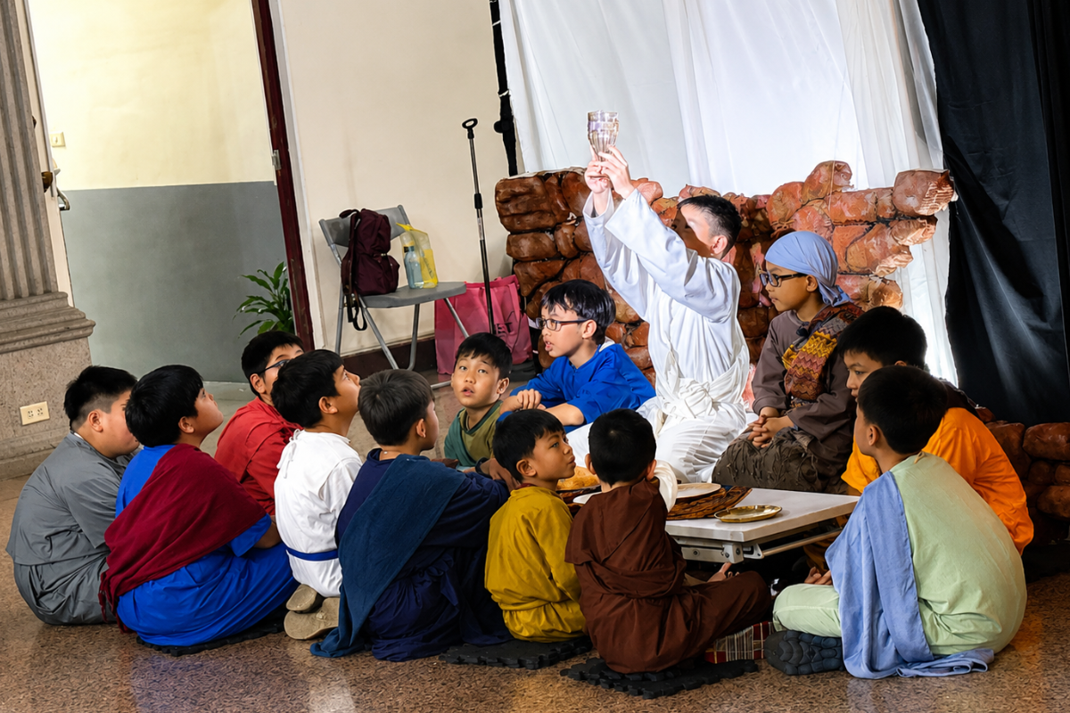 CAIF (Chungli Association of Immigrants and Families) Children during our first Lenten drama presentation, “Jesus’ Big Love Story,” 29 March 2026. Photo: Joan Yap