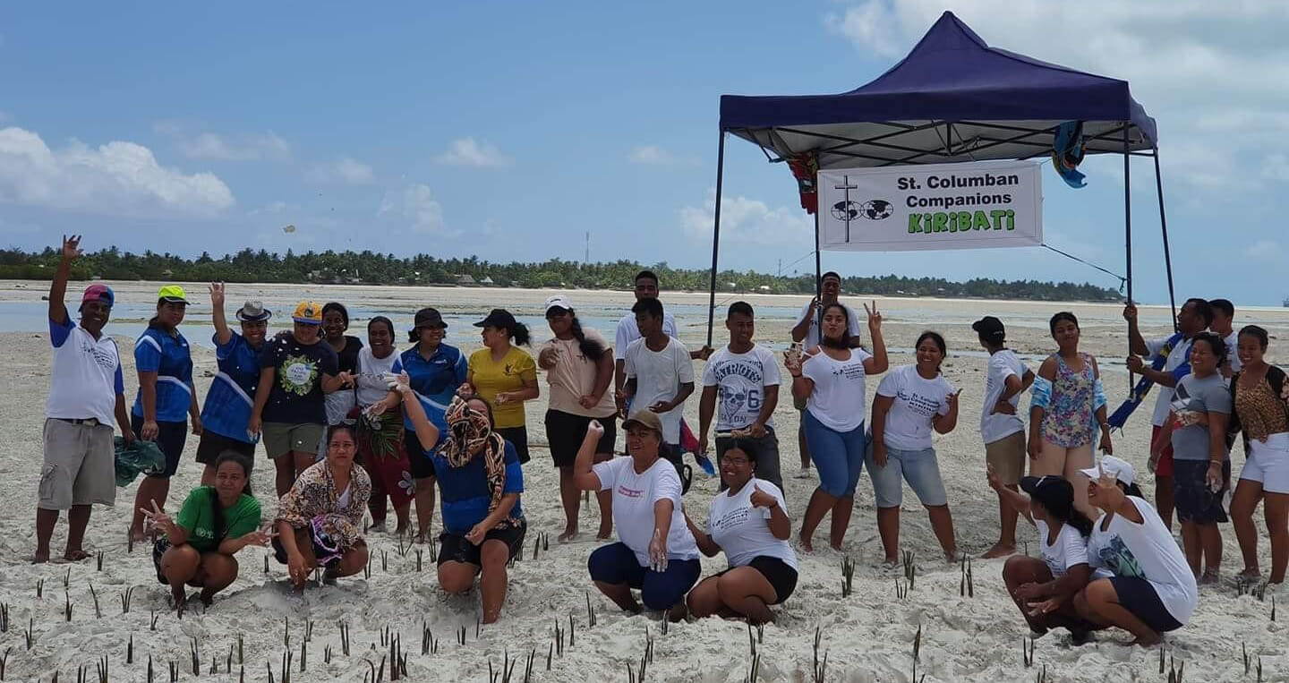 Columban Companions plant mangroves in the Kiribati islands.Photo: St Columbans Mission Society