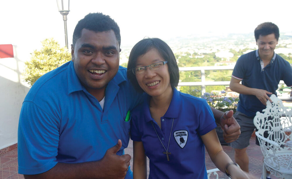 Columban seminarian Antonio Seeto at a class Christmas party in the Philippines. Photo: Antonio Seeto