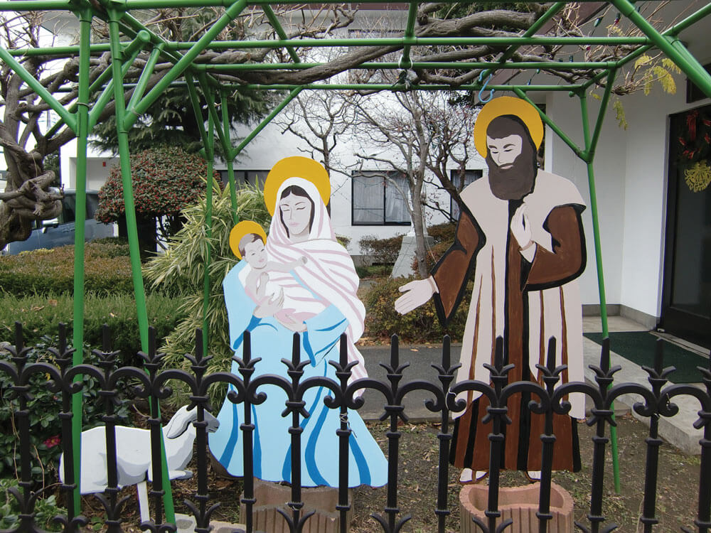 Sixty years later, Fr Barry Cairns' original crib design made with an electric jigsaw in Japan. Photos: Fr Barry Cairns SSC