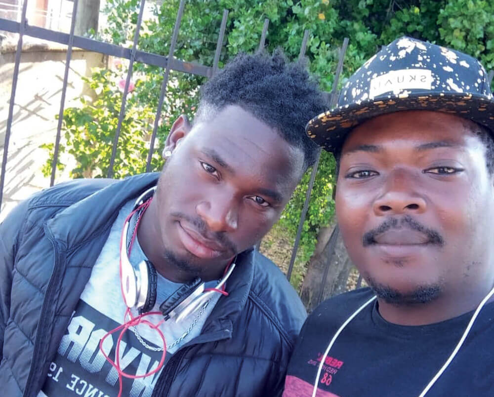 Haitian migrants Michel (left) & Jean Pierre (right) in Chile. Photo: Fr Dan Harding SSC