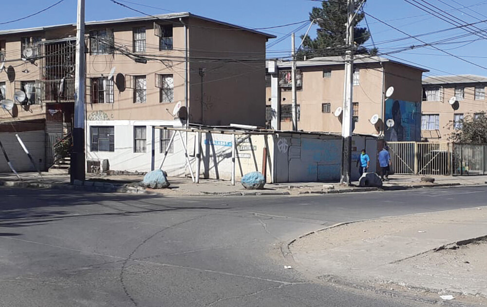 Apartment blocks in San Matías, Puente Alto Parish, Chile, where María Angélica lives. Photo: Fr George Hogarty SSC