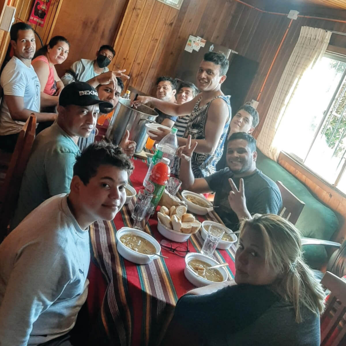 Mealtime at the House of Hospitality. Photo: St Columbans Mission Society