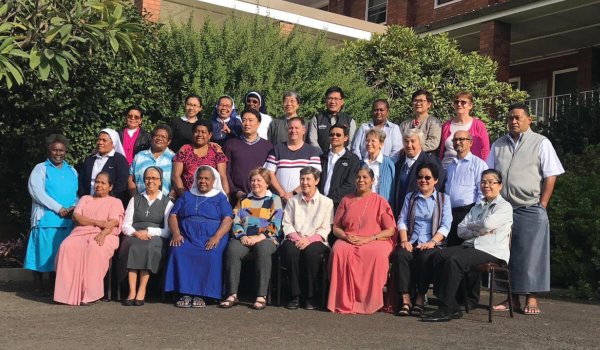 Lanieta, (second row, fourth from the left) with her classmates at the New Life course for formators, Sydney. Photo: Lanieta Tamatawale