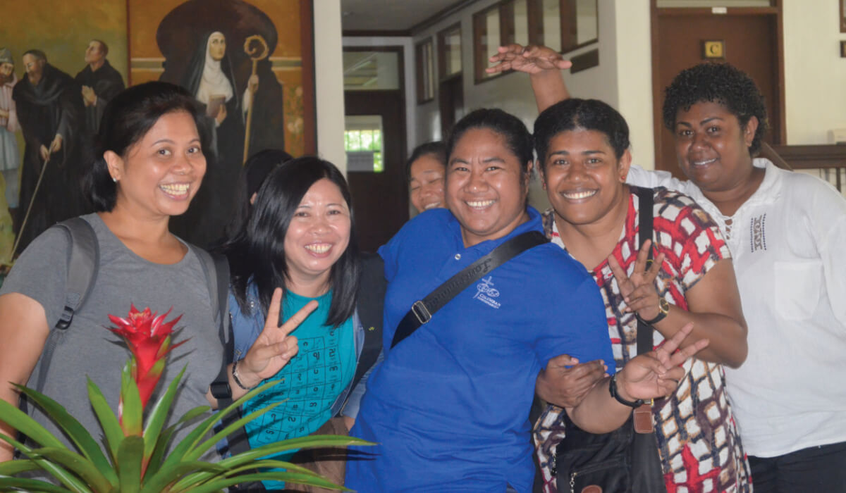 Lanieta with Columban lay missionaries in the Philippines. Photos: Lanieta Tamatawale