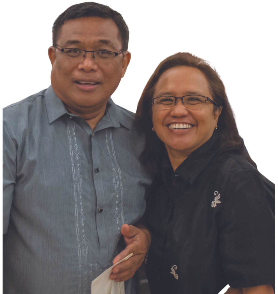 Fr Leo Distor & Arlenne Villahermosa on mission in the Philippines.