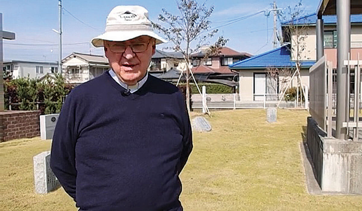 Fr Harry O’Carroll at the Martyrs Park in Yatsushiro, Japan - Photo: Fr Harry O'Carroll
