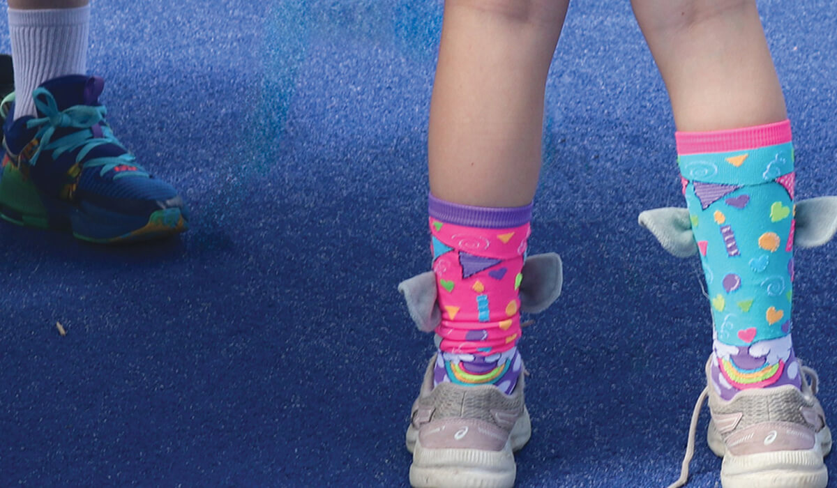Fun coloured socks were in style during the Walkathon. Photos: Adi Mariana Waqa