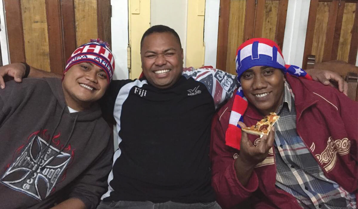 Columban Frs Teakare Betero, Martin Koroiciri and Amini Ravuwai during their days as seminarians in South America, 2016. (left to right) - Photo: Fr Martin Koriciri SSC